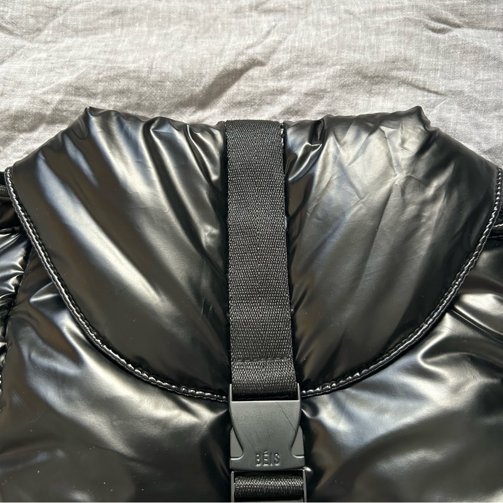 BEIS The Cargo Puff Backpack in Black Travel - Picture 3 of 13